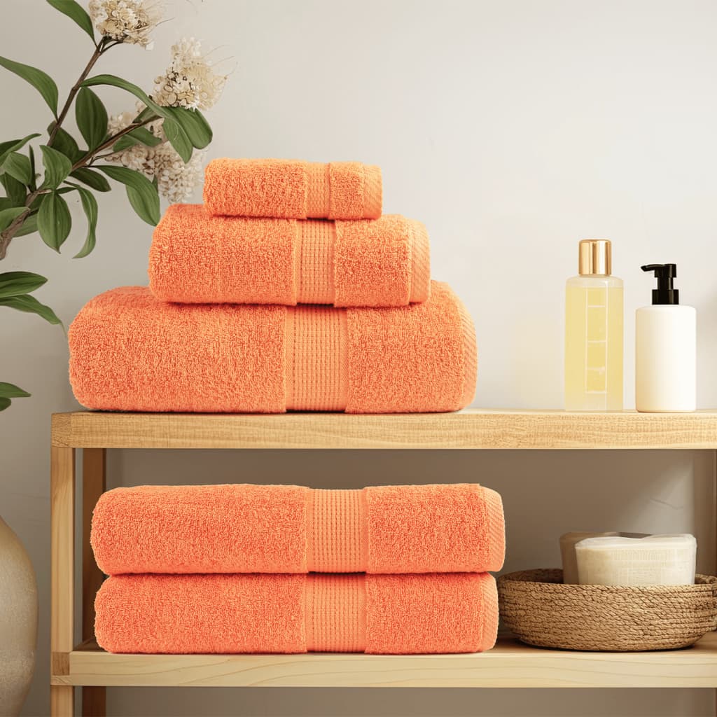 VIDAXL 8-Stück-Handtuch Set Solund 600 g m² Oranje
