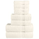 VIDAXL 8-Stück-Handtuch Set Solund 600 g m² cremefarben