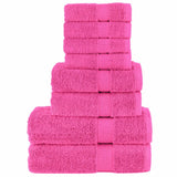 Vidaxl 8-Stück-Handtuch Set Solund 600 g m² Pink - afbeelding 2