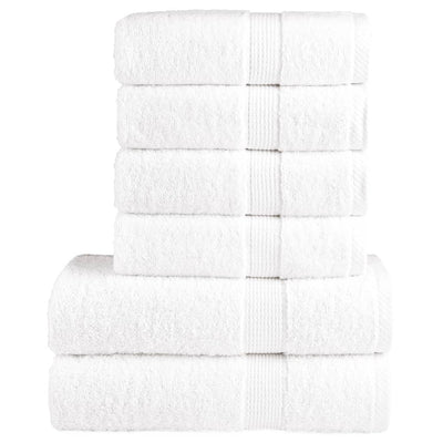 VIDAXL 6-teiliger Handtuch Set Solund 600 g m² Weiß