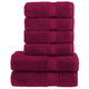 VIDAXL 6-teiliger Handtuch Set Solund 600 g m² Bordeaux rot