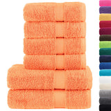 VIDAXL 6-Stück-Handtuchset Solund 600 g m² Orange - afbeelding 2