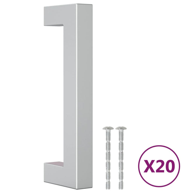 VidaXL Griffe 20 Stück 96 mm Edelstahl silberfarben