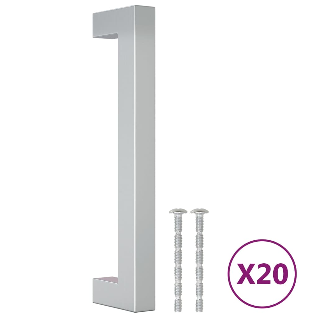 VidaXL Griffe 20 Stück 128 mm Edelstahl silberfarben