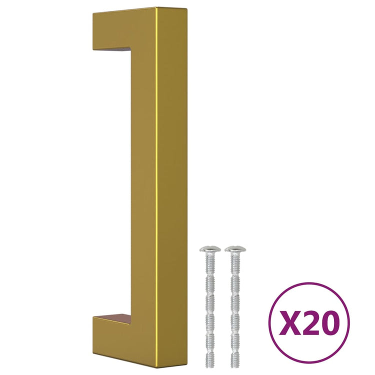 VidaXL Griffe 20 Stück 96 mm Edelstahl goldfarben