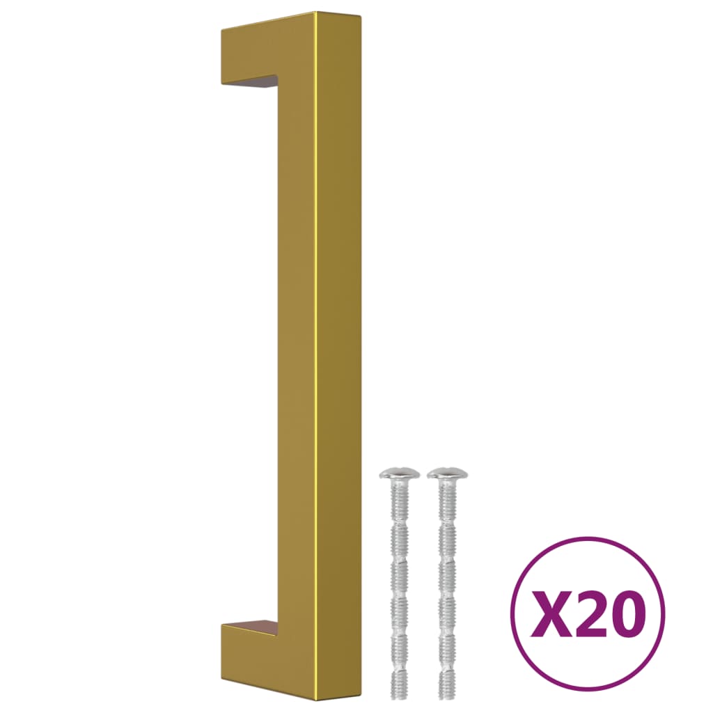 VidaXL Griffe 20 Stück 128 mm Edelstahl goldfarben