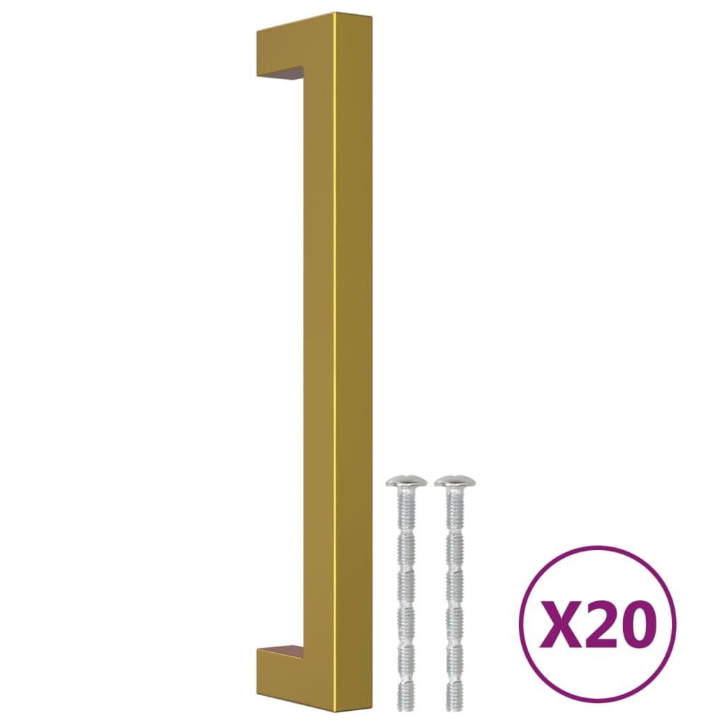 VidaXL Griffe 20 Stück 160 mm Edelstahl goldfarben