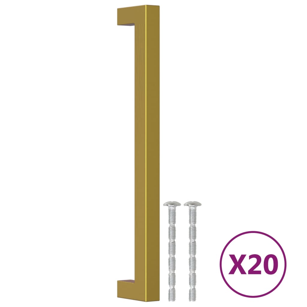 VidaXL Griffe 20 Stück 192 mm Edelstahl goldfarben
