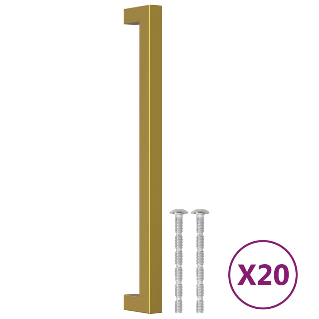 VidaXL Griffe 20 Stück 224 mm Edelstahl goldfarben