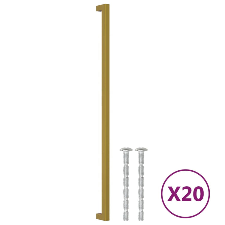 VidaXL Griffe 20 Stück 480 mm Edelstahl goldfarben