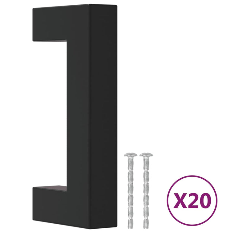 VidaXL Griffe 20 Stück 64 mm Edelstahl schwarz
