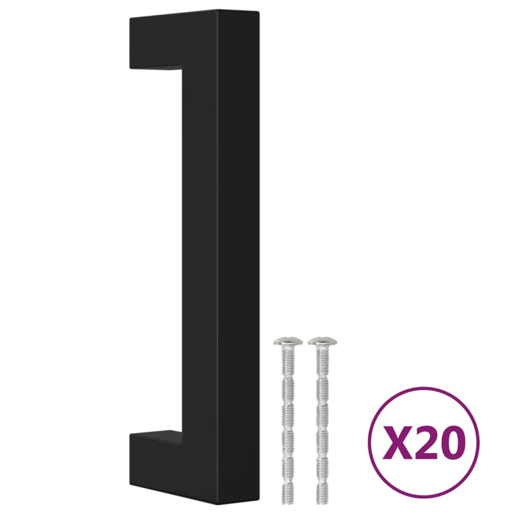 VidaXL Griffe 20 Stück 96 mm Edelstahl schwarz