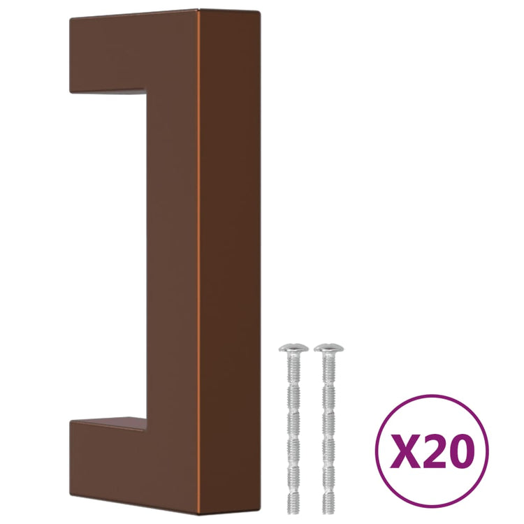 VidaXL Griffe 20 Stück 64 mm Edelstahl bronzefarben