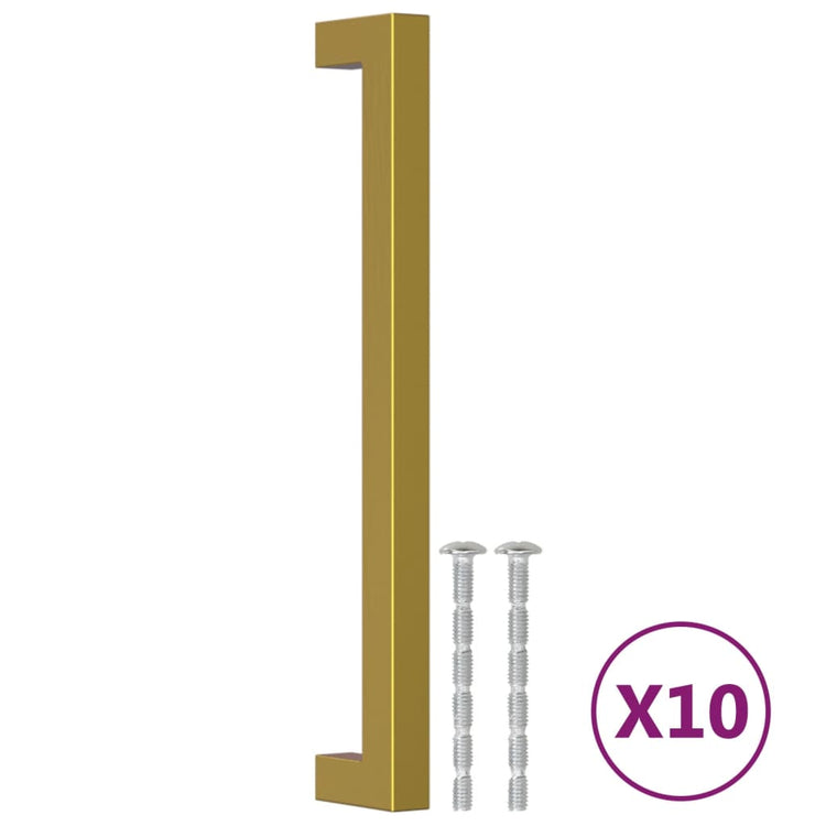 VidaXL Griffe 10 Stück 192 mm Edelstahl goldfarben