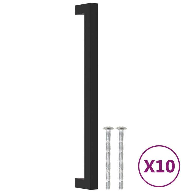VidaXL Griffe 10 Stück 224 mm Edelstahl schwarz