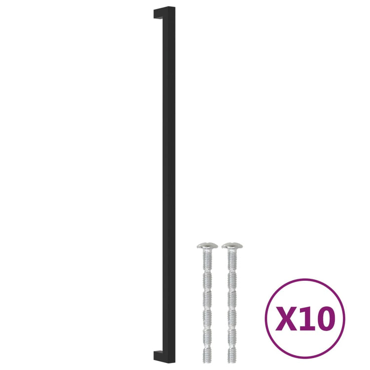 VidaXL Griffe 10 Stück 480 mm Edelstahl schwarz