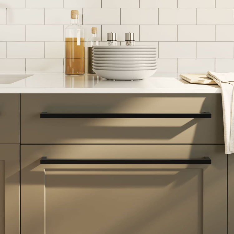 VidaXL Griffe 10 Stück 480 mm Edelstahl schwarz