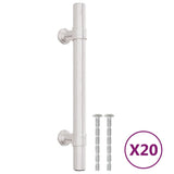 VidaXL Griffe 20 Stück 96 mm Edelstahl silberfarben - afbeelding 2