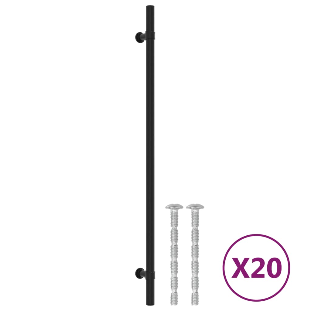 VidaXL Griffe 20 Stück 320 mm Edelstahl schwarz