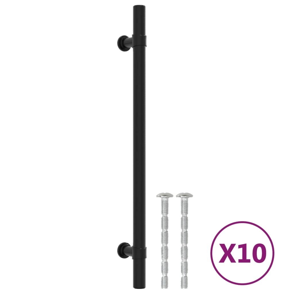 VidaXL Griffe 10 Stück 192 mm Edelstahl schwarz
