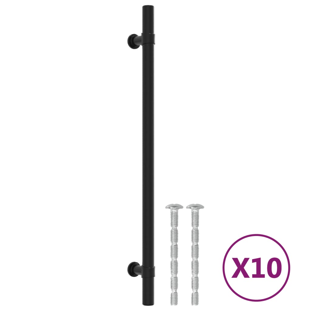 VidaXL Griffe 10 Stück 224 mm Edelstahl schwarz