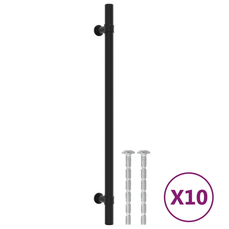 VidaXL Griffe 10 Stück 224 mm Edelstahl schwarz