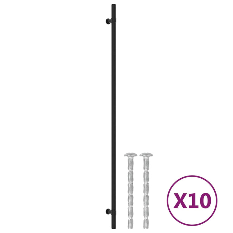 VidaXL Griffe 10 Stück 480 mm Edelstahl schwarz