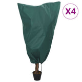 Vidaxl -Fleece -Abdeckungen für Pflanzen mit Kordelkordel 4 ST 70 g m² 0,8 x 0,8 m - afbeelding 1