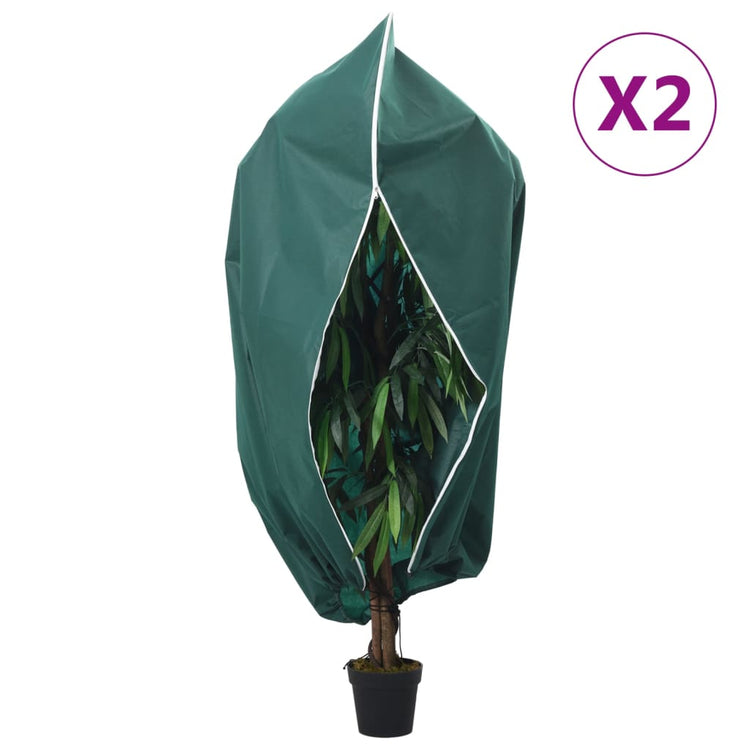 Vidaxxl Pflanzenabdeckungen mit Reißverschluss 2 Stück 70 g m² 1,2x1,8 m