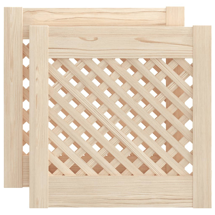 VIDAXL -Schranktüren mit Lamellen 2 -Stcs 39,5 x 39,5 cm Festkiefer