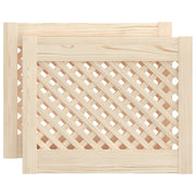 VIDAXL -Schranktüren mit Lamellen 2 -Stcs 49,5x39,5 cm Festkiefer - afbeelding 2