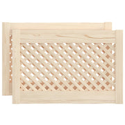 VIDAXL -Schranktüren mit Lamellen 2 -PCs 59,5 x 39,5 cm Festkiefer - afbeelding 2