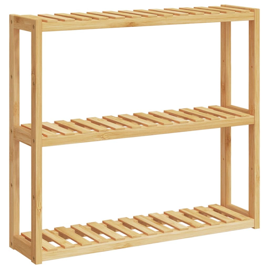 Vidaxl Badezimmer Rack 3-Schicht-Wandmontage 60x15x54 cm Bambus