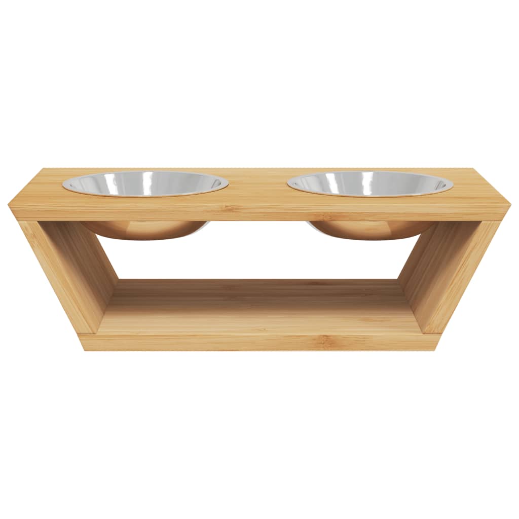 VIDAXL -Hundespeisungsschalen 35,5 x 18 x 10,5 cm Bambus