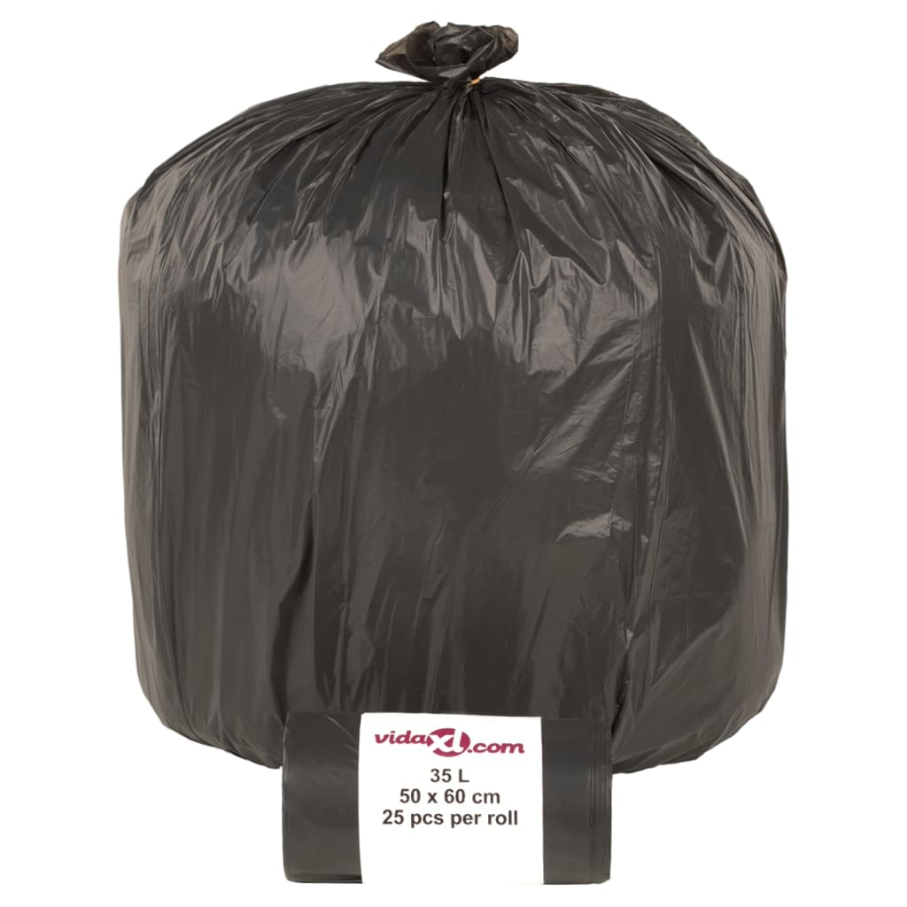 Vidaxl Müllsäcke 250 Stk 35 l Schwarz