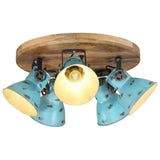 VIDAXL -Deckenlampe 25 W E27 50 x 50 x 25 cm verwittert blau - afbeelding 1