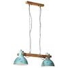 Vidaxl Hanging Lamp 25 W E27 85x28x109 cm verwittert blau