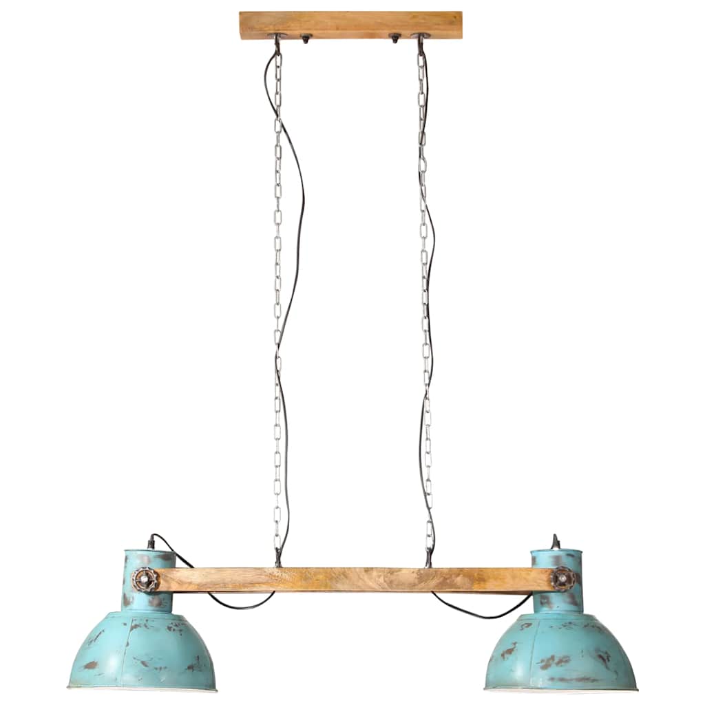 Vidaxl Hanging Lamp 25 W E27 85x28x109 cm verwittert blau
