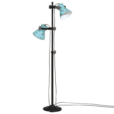 VIDAXL SHOCS LAMP 25 W E27 25x25x90 140 cm verwittert blau
