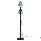 VIDAXL SHOCS LAMP 25 W E27 25x25x90 140 cm verwittert blau - afbeelding 3