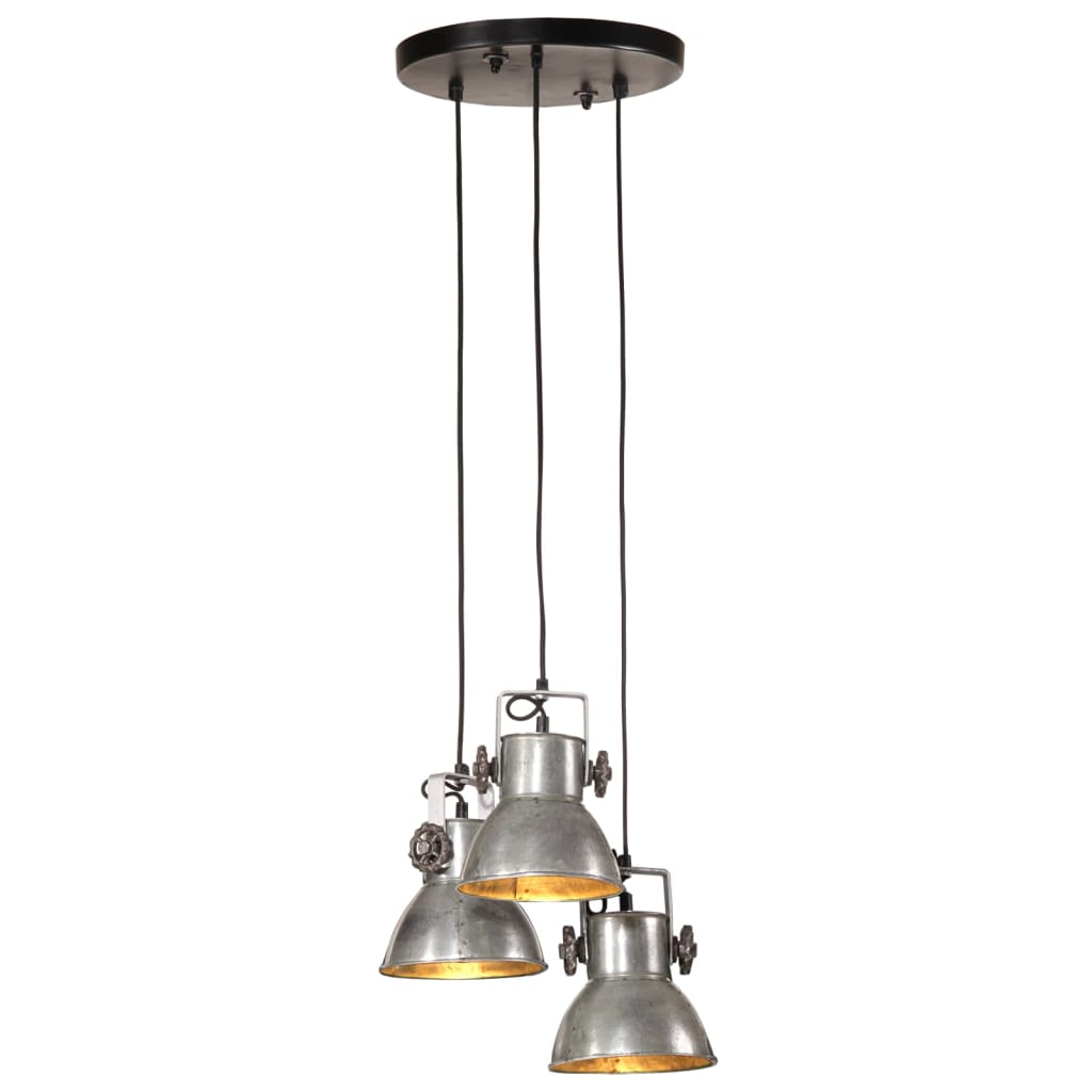 Vidaxl Hanging Lamp 25 W E27 30x30x100 cm Vintage Silberfarbe