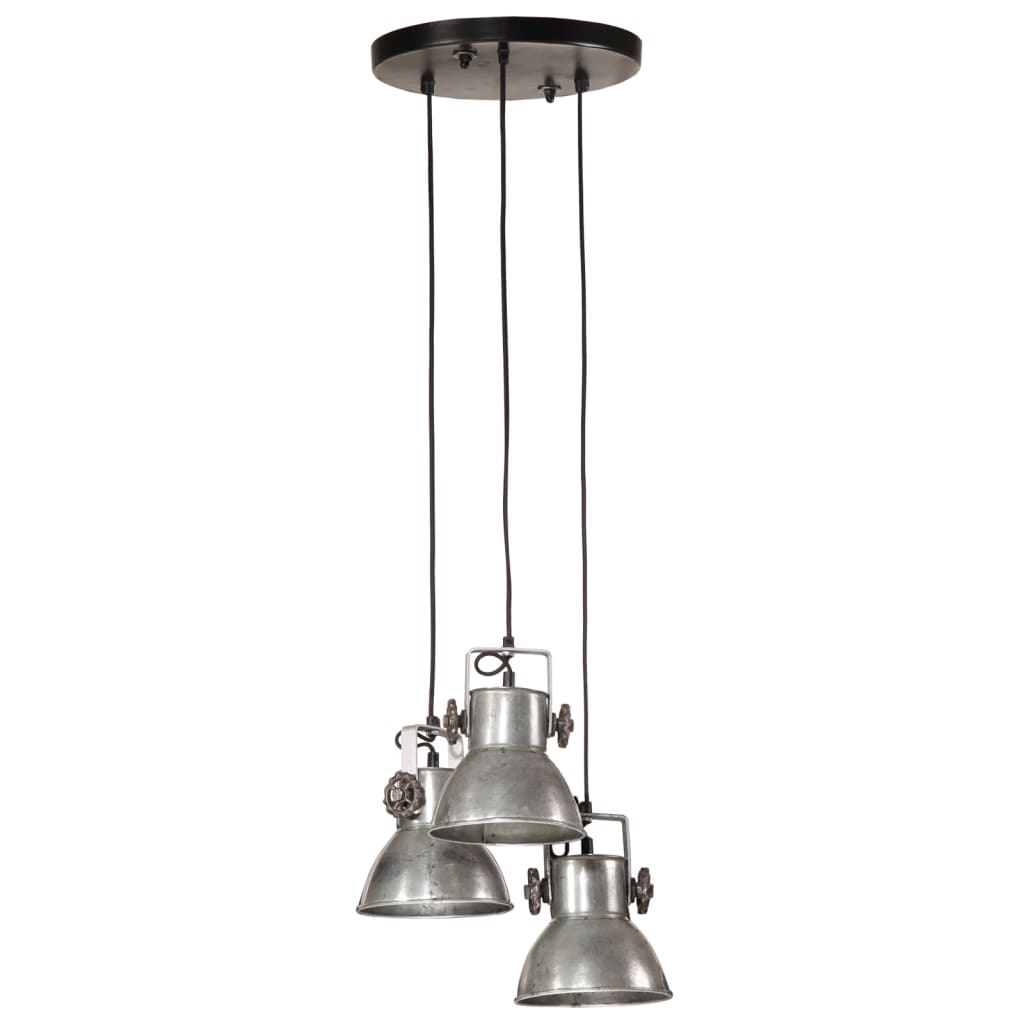 Vidaxl Hanging Lamp 25 W E27 30x30x100 cm Vintage Silberfarbe