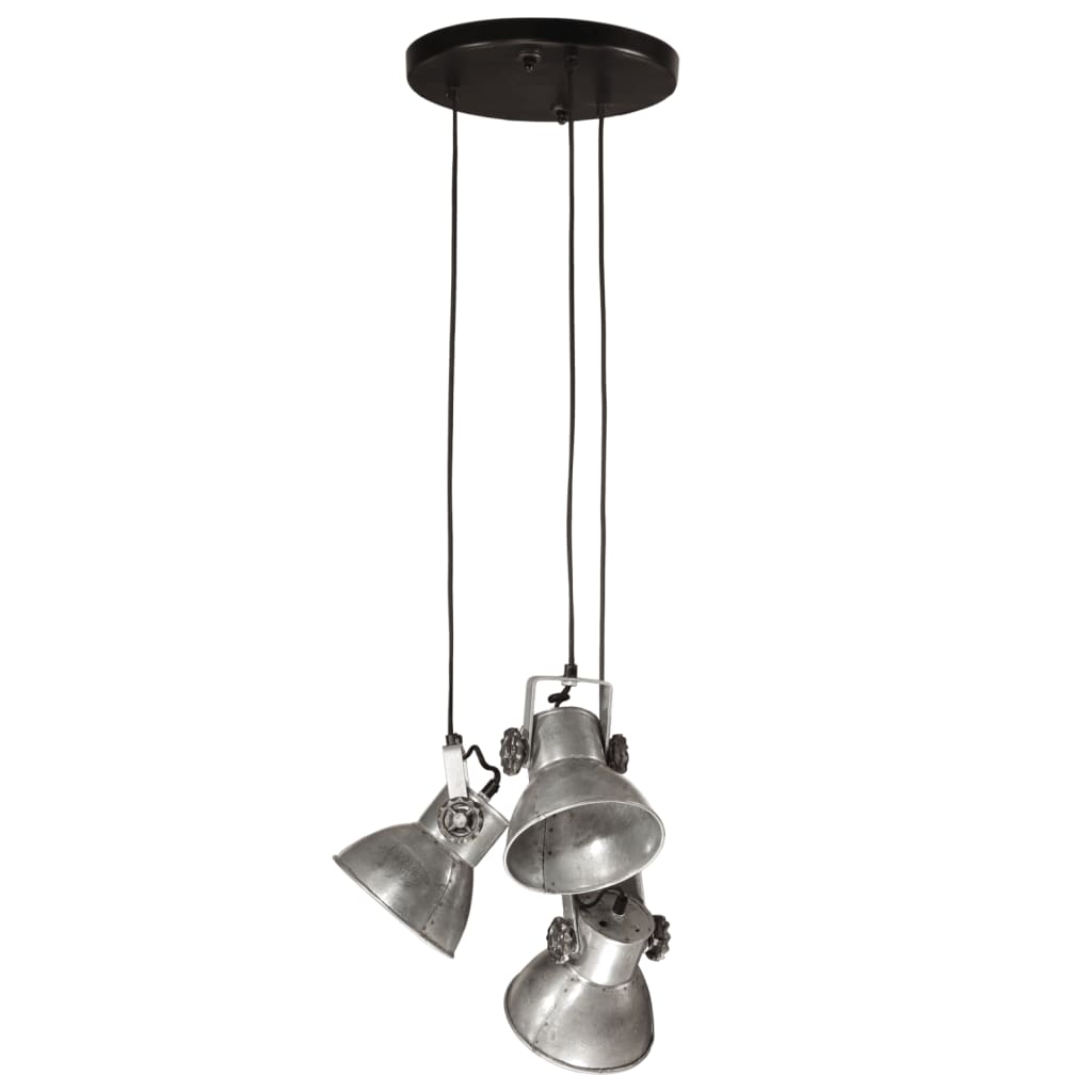 Vidaxl Hanging Lamp 25 W E27 30x30x100 cm Vintage Silberfarbe