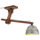 VIDAXL-Deckenlampe 25 W E27 105x30x65-108 cm Vintage Silberfarbe