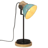 Vidaxl Desk Lampe 25 W E27 17x17x50 cm verwittert blau - afbeelding 1