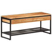 Vidaxl Schuhbank 110x35x45 cm Festes Akazieholz und Eisen - afbeelding 1