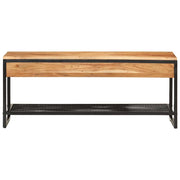 Vidaxl Schuhbank 110x35x45 cm Festes Akazieholz und Eisen - afbeelding 2