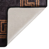 Vidaxl Teppich waschbarer Anti-Rutsch 120x170 cm Schwarz und Goldfarbe - afbeelding 3