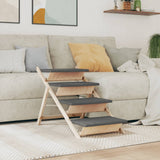 Vidaxl Hundetreppe 105x47 cm Festkieferngrau grau grau - afbeelding 1