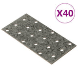 VIDAXL -Platten perforiert 40 Stcs 2 mm 120 x 60 mm verzinkter Stahl - afbeelding 1